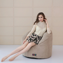 2021 Hot sale Fashion Design Pumpkin Chair custom comfortable fur foam lazy bean bag foam sofa chair
