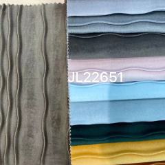 JL22651-Free Sample 100% Polyester Knit Goffer Crumple Crinkle Cotton Crush Sofa jercey Velvet Pleated Fabric