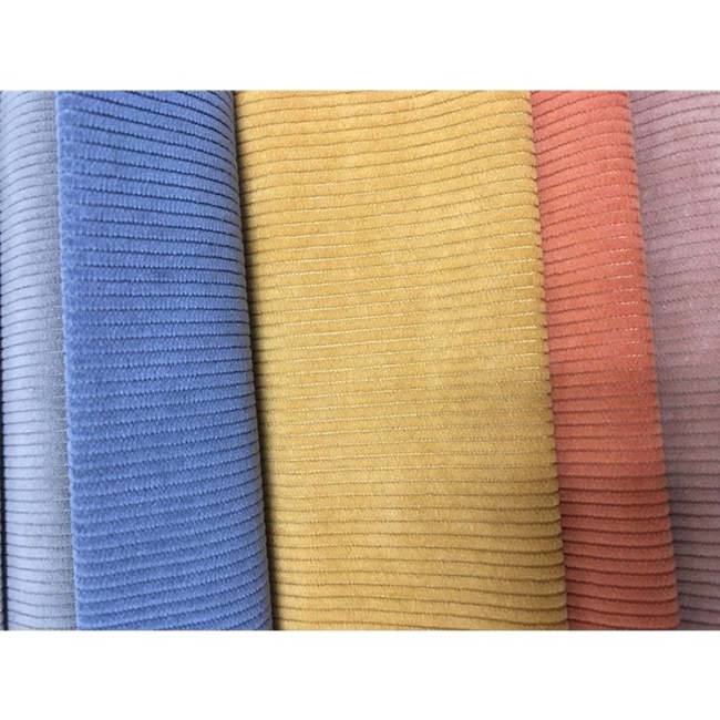 Factory Wholesale 100% Home Textile Polyester Fabric Car Seat Corduroy Upholstery Fabric Corduroy Dyed Polyester Fabric For Sofa