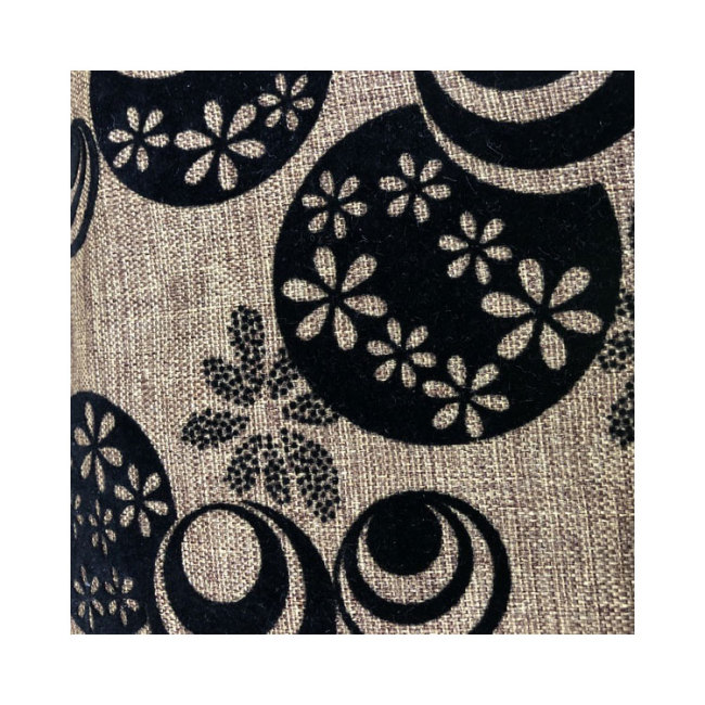 Decorative Microfiber 100% Polyester Linen Flock Velvet Flocked Fabric For Upholstery