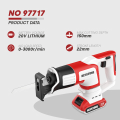 TC 97717 20V Cordless Brushed 22mm Reciprocating Saw (Bare Tool)