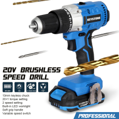 PRO 95603 20V Cordless Brushless 1/2 In. 60N.m Dual Speed Drill (Bare Tool)