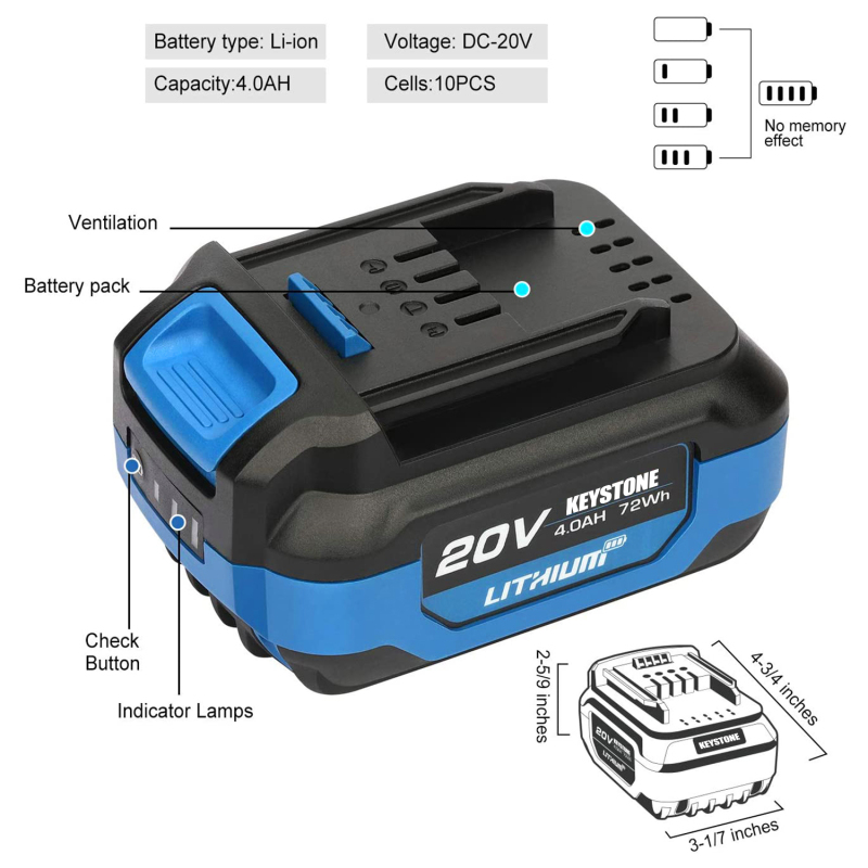 PRO 91201/91202/91203 PRO 20V Battery