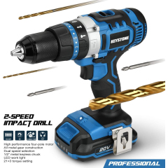 PRO 95702 20 V Akku-Bürstenbohrmaschine, 1/2 Zoll, mit zwei Geschwindigkeiten (ohne Zubehör)