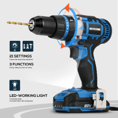 PRO 95702 20 V Akku-Bürstenbohrmaschine, 1/2 Zoll, mit zwei Geschwindigkeiten (ohne Zubehör)