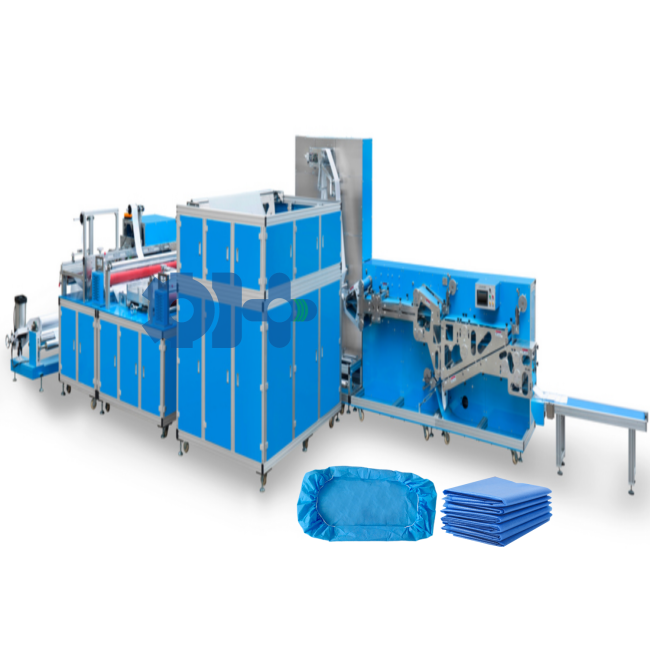 Automatic PP Non Woven  Sheets Folding Cutting Disposable Medical Bed Sheet Making Machine