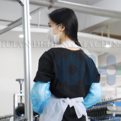 Customized HDPE or LDPE apron disposable plastic sleeveless apron Making Machine