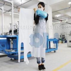 Promoción, máquina para fabricar delantales de plástico desechables automáticos de PE de alta calidad