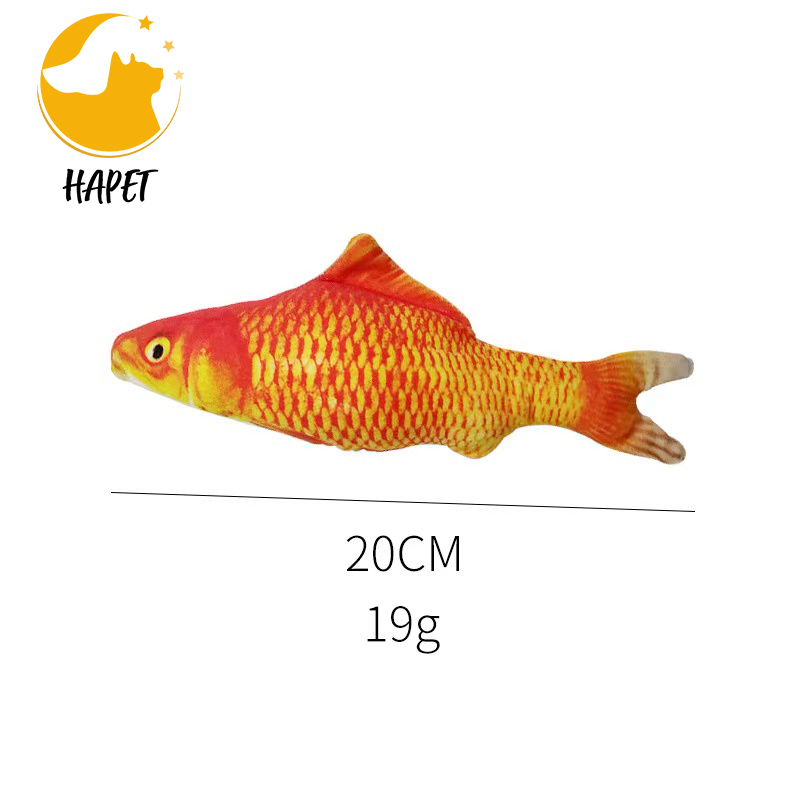 Electric Moving Fish Cat Toy, Realistic Plush Simulation Electric Wagging Fish Cat Toy Catnip Kicker Toys, Funny Interactive