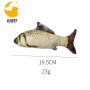 Electric Moving Fish Cat Toy, Realistic Plush Simulation Electric Wagging Fish Cat Toy Catnip Kicker Toys, Funny Interactive