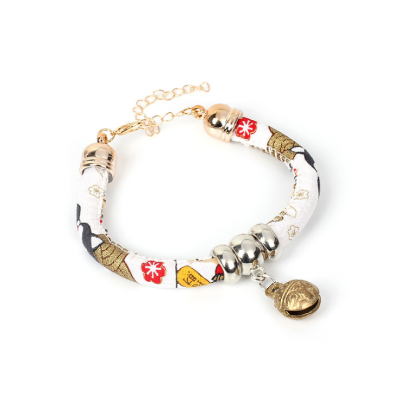 Cat Forest Collar Japanese Style Collar Cat with Bell Necklace Neck Puff Cat Clothes
