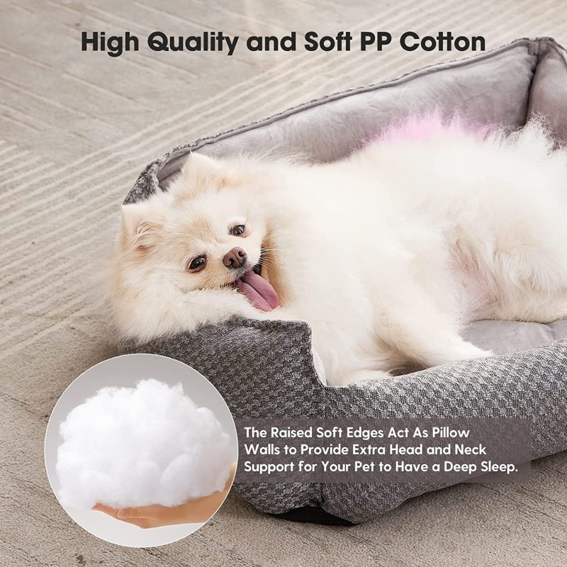 Dog Beds for Large Medium Small Dogs Washable Calming Dog Cat Bed Anti-Slip Bottom