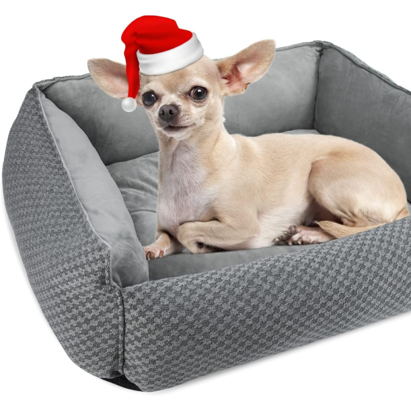 Dog Beds for Large Medium Small Dogs Washable Calming Dog Cat Bed Anti-Slip Bottom