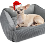 Dog Beds for Large Medium Small Dogs Washable Calming Dog Cat Bed Anti-Slip Bottom