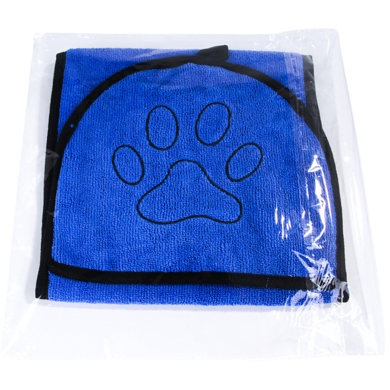 Pet Easy Wear Dog Bath Towel Luxuriously Soft Fast Drying 400gsm Microfiber Soft Belt With Pocket