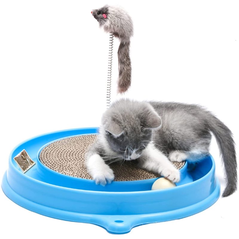 Training Exercise Mouse Play Interactive Cat Scratcher Toy with Ball For Pet