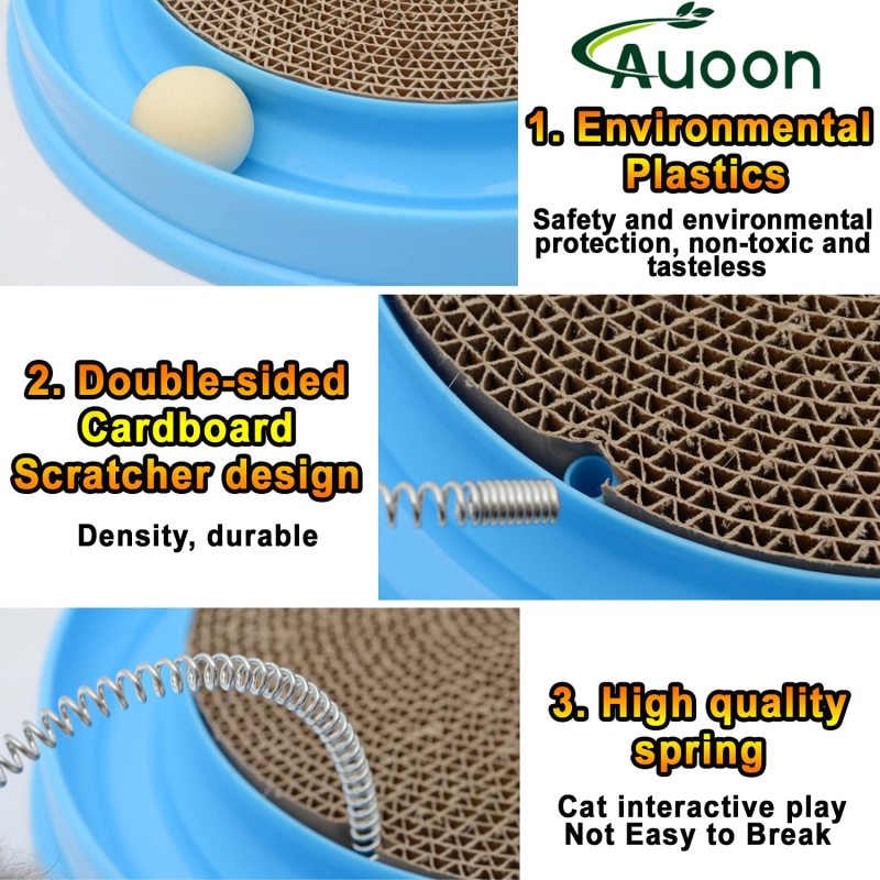 Training Exercise Mouse Play Interactive Cat Scratcher Toy with Ball For Pet