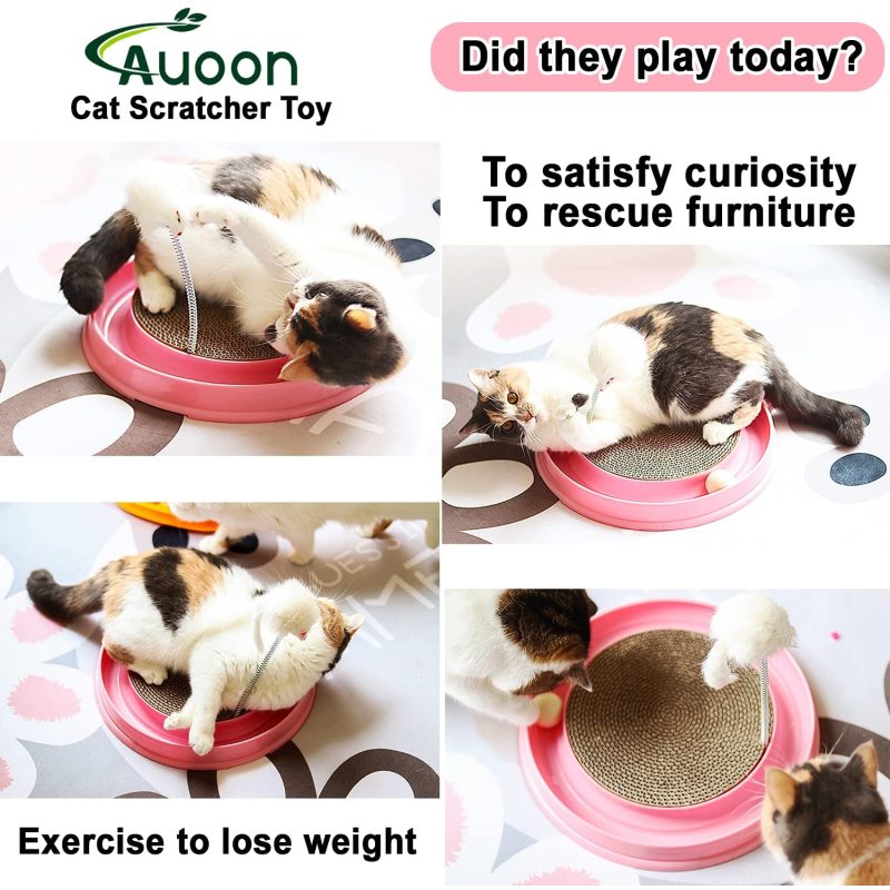 Training Exercise Mouse Play Interactive Cat Scratcher Toy with Ball For Pet