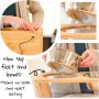 Raised Dog Bowl Bamboo Pet Feeder Four Stainless Steel Bowls
