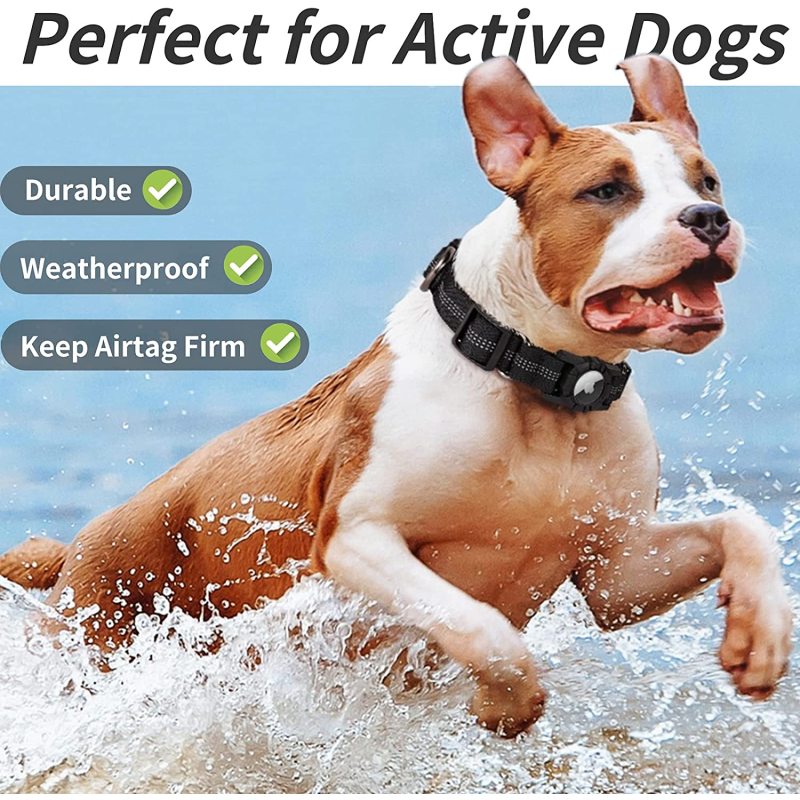 Apple Air Tag Dog Adjustable Collar  Dog Collar tracker Collar for Small Medium Large Dogs