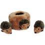 Hedgehog Den Puzzle Set Toy for Pet Burrow Hide Seek Squeaky Plush Dog Toy Interactive Pet Chew Toys