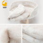 Pet Bed Luxury Cat & Dog Beds Furniture Round Pet Bed with Wood Legs