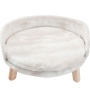 Pet Bed Luxury Cat & Dog Beds Furniture Round Pet Bed with Wood Legs