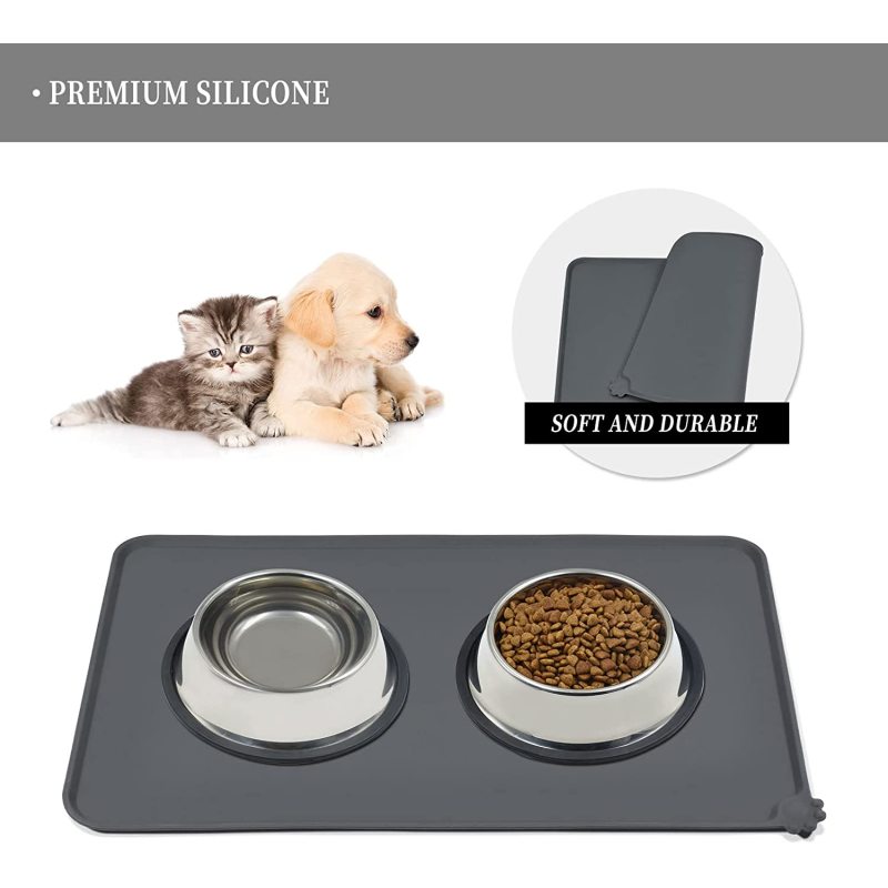 Silicone Pet Bowl Mat Stick Food Pad Water Cushion Waterproof