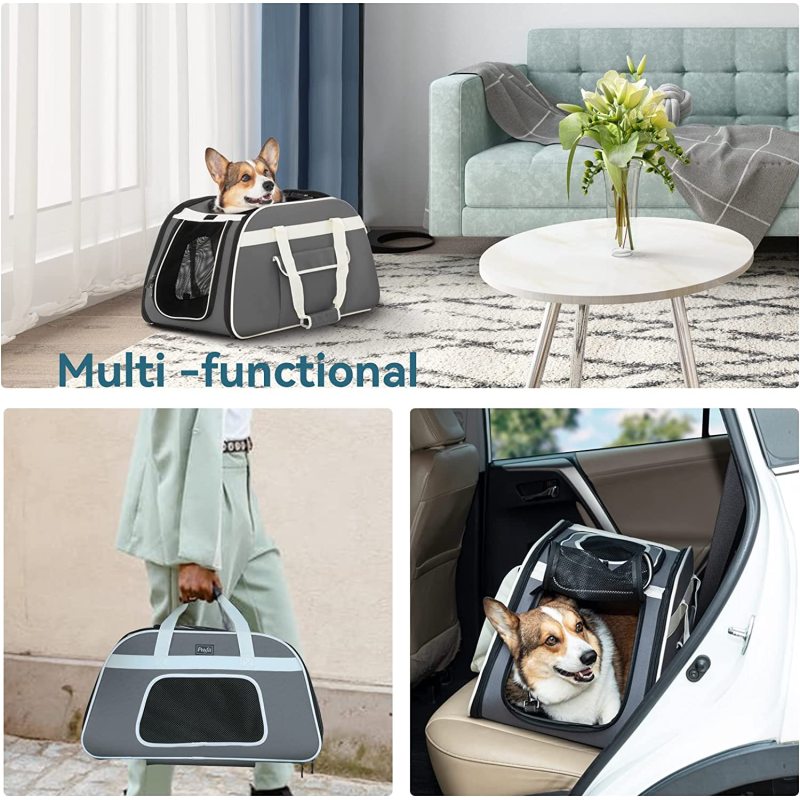 Pet Carrier with Removable Wheels for Dog and Cat Outdoor Travel