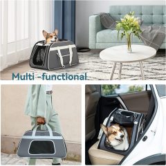 Pet Carrier with Removable Wheels for Dog and Cat Outdoor Travel