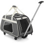 Pet Carrier with Removable Wheels for Dog and Cat Outdoor Travel
