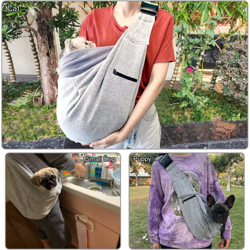 Hands Free Bag Buckle Dog Sling Carrier net Pocket pet Bag