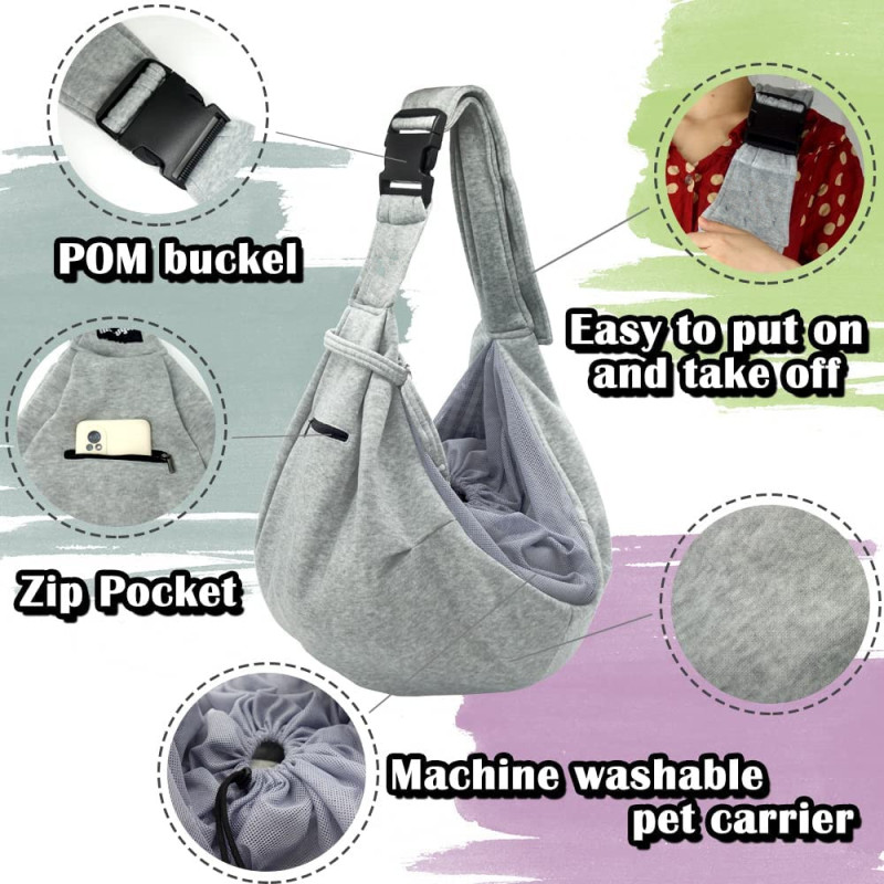 Hands Free Bag Buckle Dog Sling Carrier net Pocket pet Bag