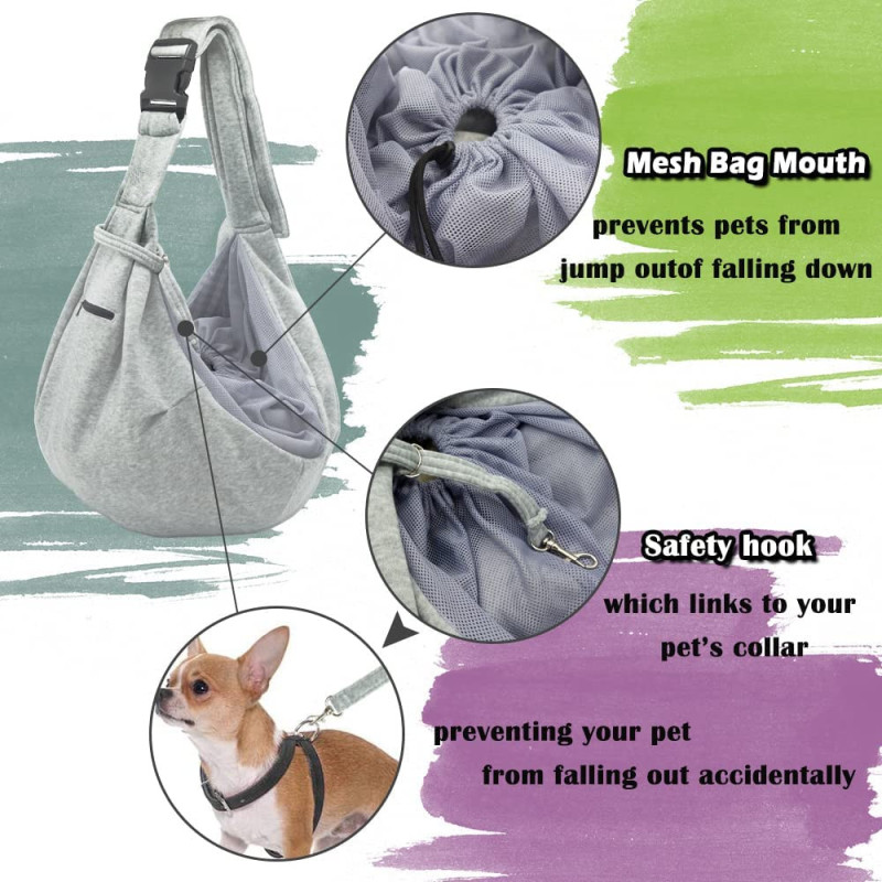 Hands Free Bag Buckle Dog Sling Carrier net Pocket pet Bag