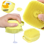 Dog Cat Bath Brush Comb Silicone Rubber Grooming Silicone Puppy Massage Hair Fur Cleaning