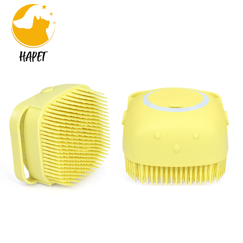 Dog Cat Bath Brush Comb Silicone Rubber Grooming Silicone Puppy Massage Hair Fur Cleaning