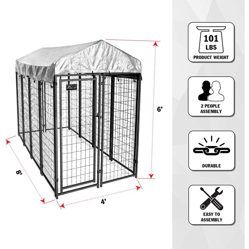 Waterproof Cover Wire Fence Kennel Ideal Kennel for Dog