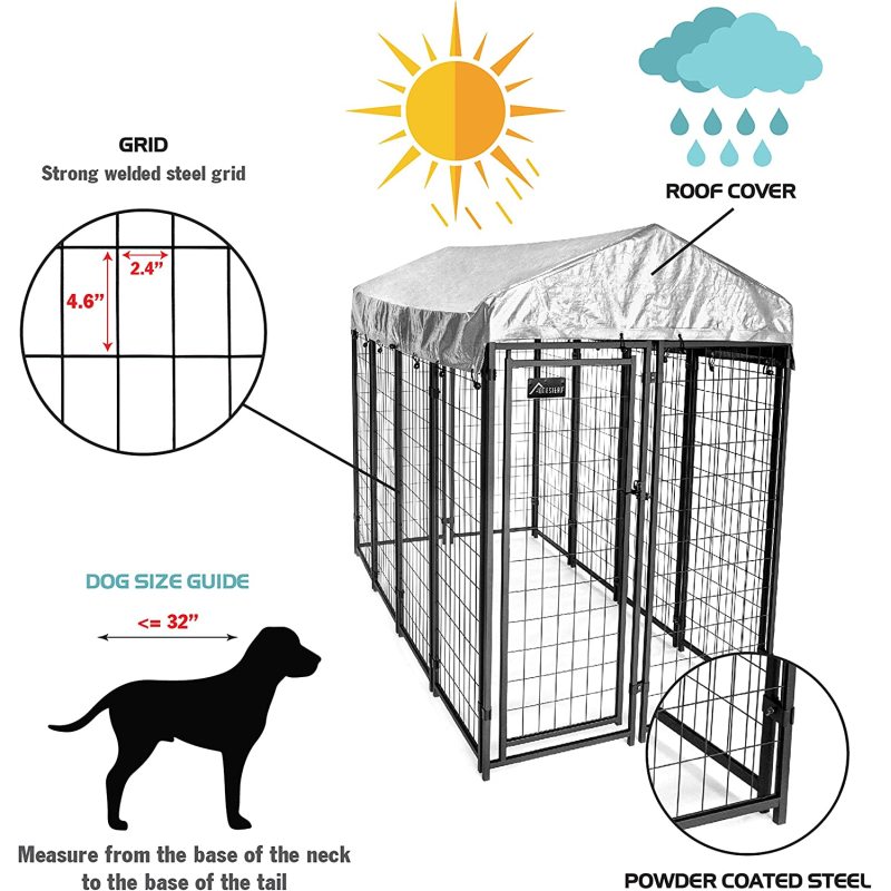 Waterproof Cover Wire Fence Kennel Ideal Kennel for Dog