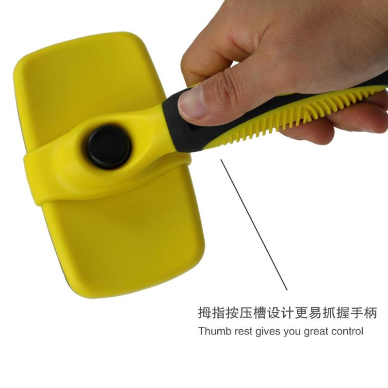 Self Cleaning Slicker Brush Gently Removes Loose Undercoat, Mats and Tangled Hair