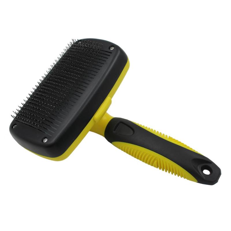 Self Cleaning Slicker Brush Gently Removes Loose Undercoat, Mats and Tangled Hair
