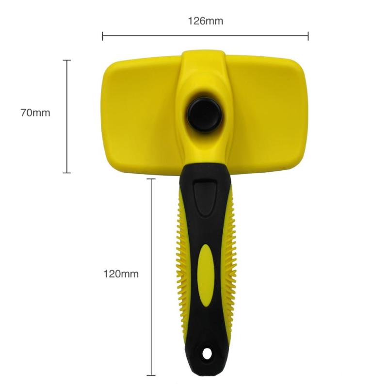 Self Cleaning Slicker Brush Gently Removes Loose Undercoat, Mats and Tangled Hair