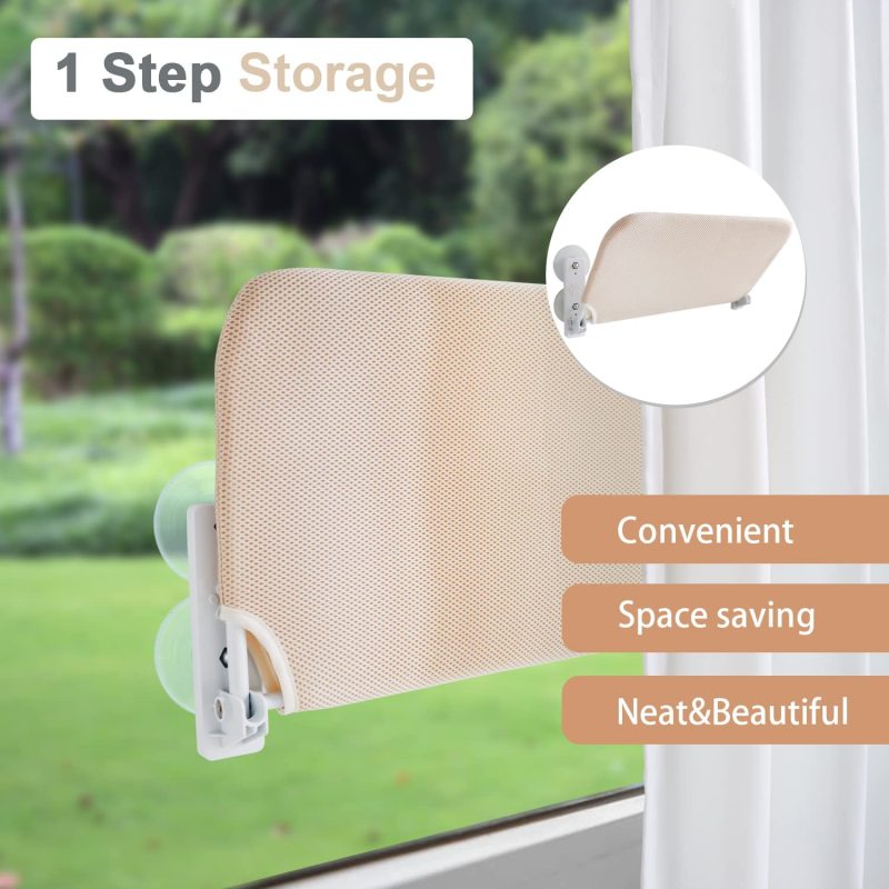 Cat Window Perch Foldable Cat Hammock Saving Space Cat Bed All Around 360 Sunbath and Lower Support Safety Iron