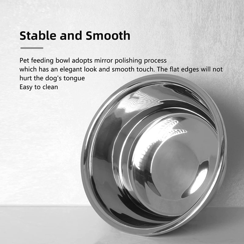2 Pack High Capacity Stainless Steel Dog Bowls For Large Dogs