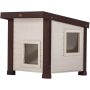 Easy Assembly Pet House Outdoor Pet Cabin Two Entry Exit Cat House Pet Nest Kitty Shelter Waterproof Cat Cave Ecoflex Cat Condo