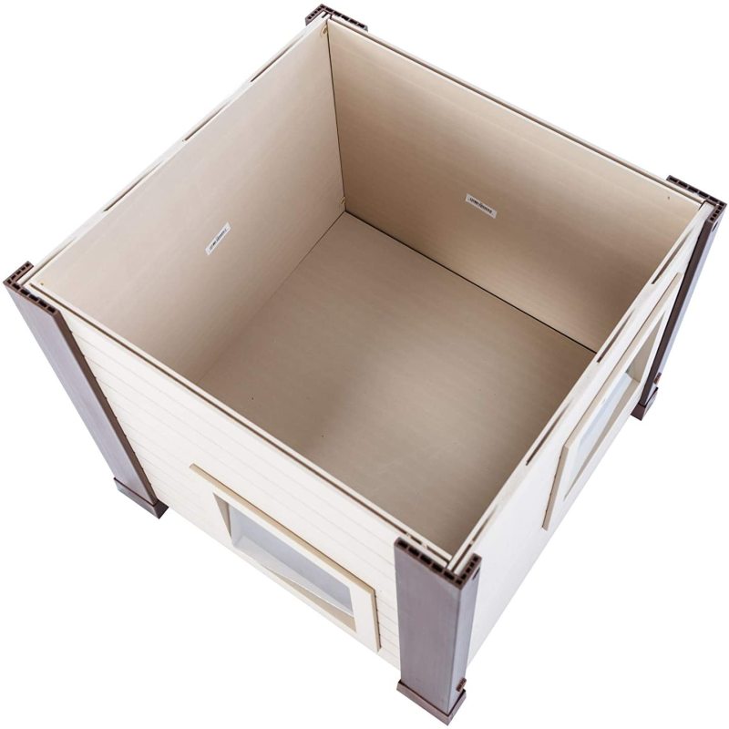 Easy Assembly Pet House Outdoor Pet Cabin Two Entry Exit Cat House Pet Nest Kitty Shelter Waterproof Cat Cave Ecoflex Cat Condo