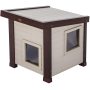 Easy Assembly Pet House Outdoor Pet Cabin Two Entry Exit Cat House Pet Nest Kitty Shelter Waterproof Cat Cave Ecoflex Cat Condo