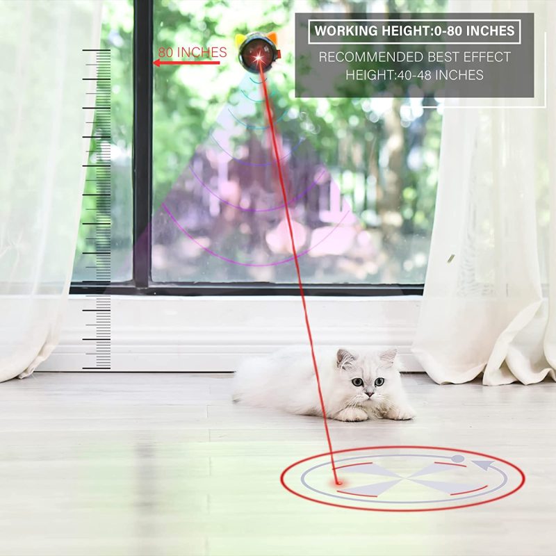 Automatic On/Off and Silent Interactive Cat Toy Rechargeable Motion Activated for Indoor
