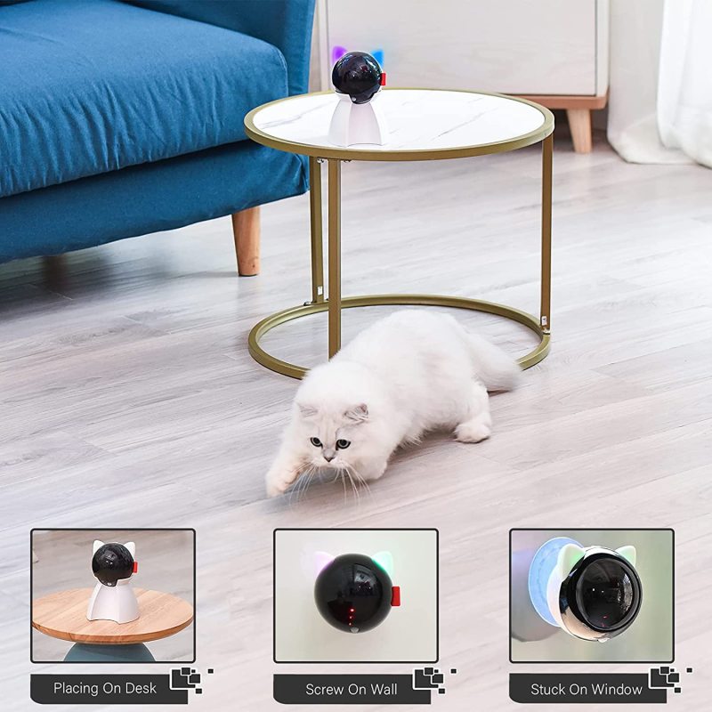 Automatic On/Off and Silent Interactive Cat Toy Rechargeable Motion Activated for Indoor