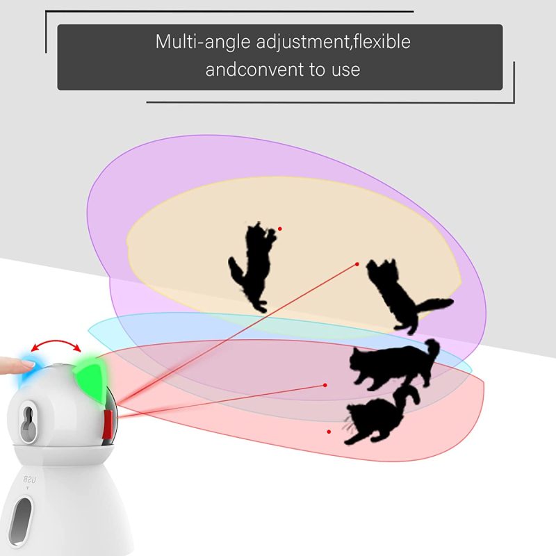 Automatic On/Off and Silent Interactive Cat Toy Rechargeable Motion Activated for Indoor
