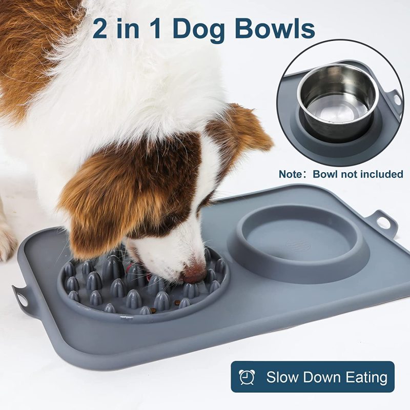 Pet Waterproof Outdoor Food Water Food Bowl Lick Mat with Suction Cups